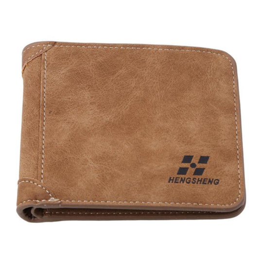 Men's Short Nubuck Card Wallet