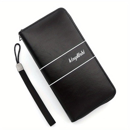 PU Leather Zipper Handbag Large Capacity Business Handbag