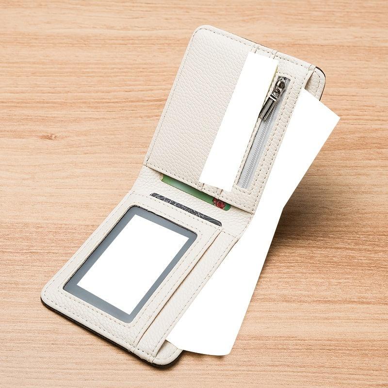 Men's Short Canvas Wallet Ultra Thin Zipper Coin Wallet