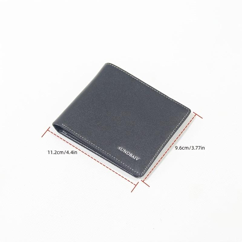 Men's Leather Short Wallet Money Clip Card Holder Purse