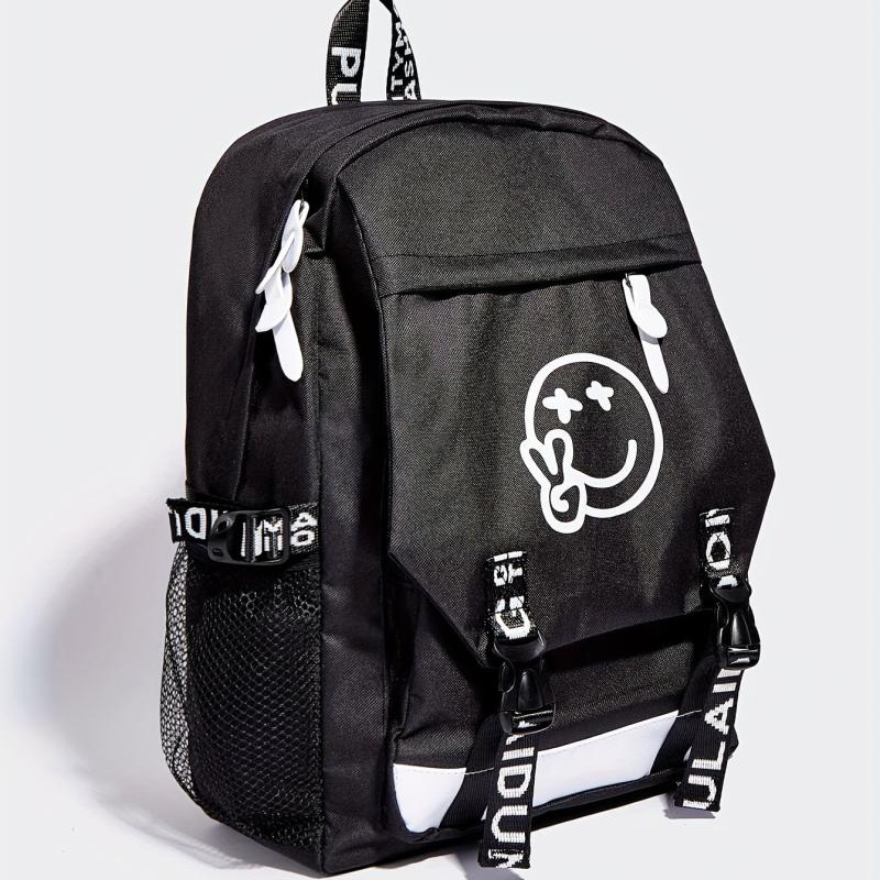 Men's Anime Luminous Backpack with USB Charging Port