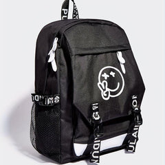 Men's Anime Luminous Backpack with USB Charging Port