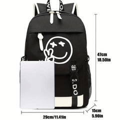 Men's Anime Luminous Backpack with USB Charging Port