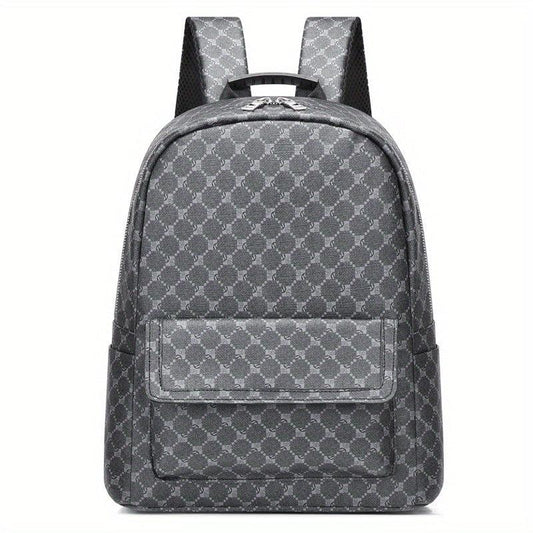 Casual Leather Men's Backpack with Large Capacity