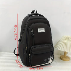 Cute Rabbit Pattern Nylon Backpack for School Students
