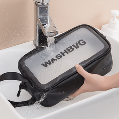 2pcs Transparent Toiletry Bag Waterproof Cosmetic Travel Storage Set
