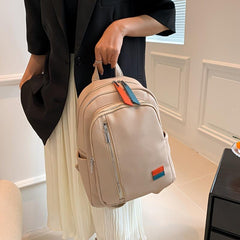 Men's Leather Backpack Large Capacity for Travel Work