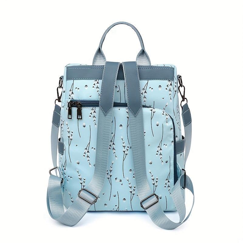 Floral Print Backpack Casual Travel Backpack Versatile Women's Backpack