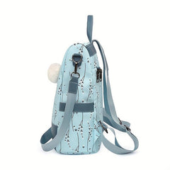 Floral Print Backpack Casual Travel Backpack Versatile Women's Backpack