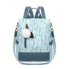 Floral Print Backpack Casual Travel Backpack Versatile Women's Backpack