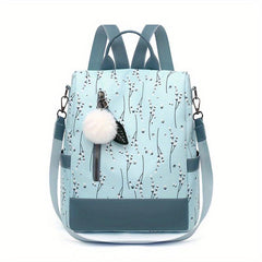 Floral Print Backpack Casual Travel Backpack Versatile Women's Backpack