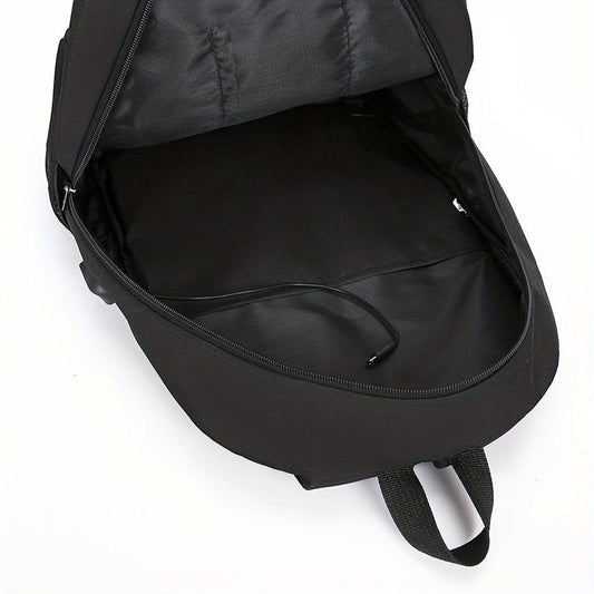Men's Backpack USB Charging Port Large Capacity Travel Bag Schoolbag