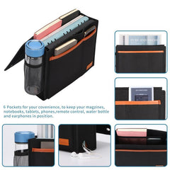 Bedside Caddy Hanging Organizer Sofa Armchair Pocket 3 Felt Pockets