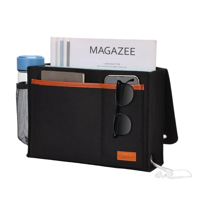 Bedside Caddy Hanging Organizer Sofa Armchair Pocket 3 Felt Pockets