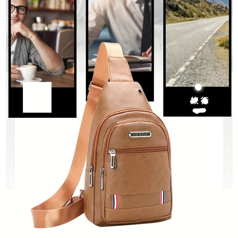 Men's Business Chest Bag for Trip, Conference, Sports - Crossbody Messenger Bag