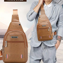 Men's Business Chest Bag for Trip, Conference, Sports - Crossbody Messenger Bag