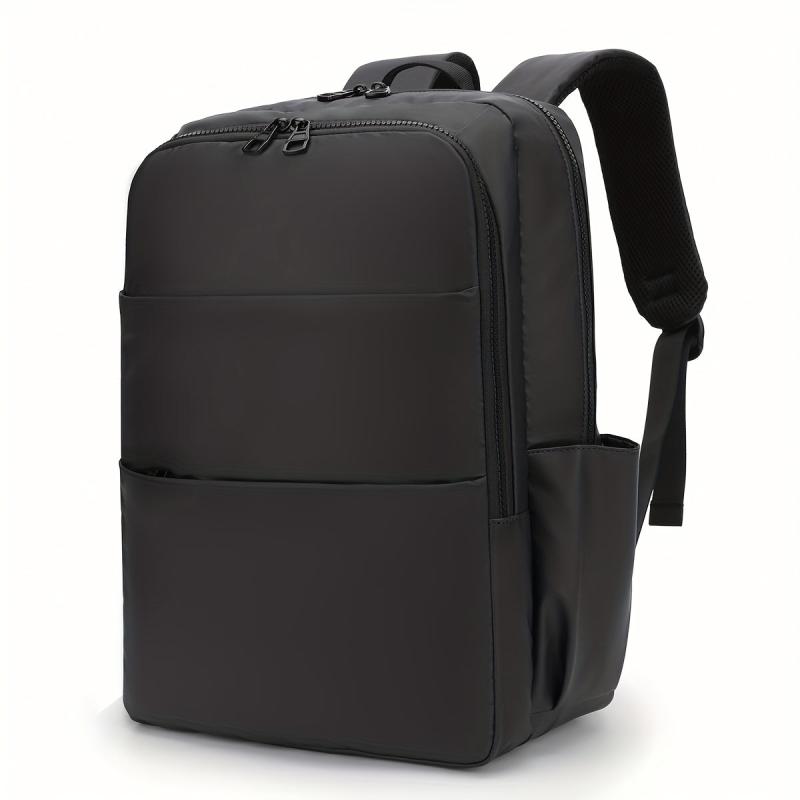 1pc Solid Backpack Men's Laptop Bag Business Commuter Students Schoolbag