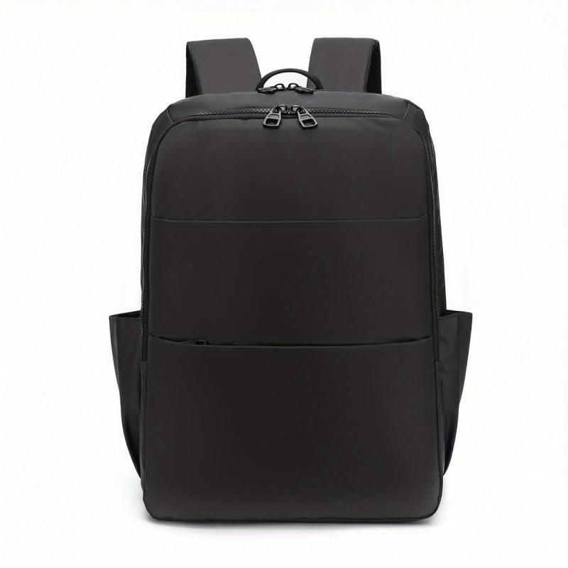 1pc Solid Backpack Men's Laptop Bag Business Commuter Students Schoolbag