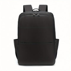1pc Solid Backpack Men's Laptop Bag Business Commuter Students Schoolbag