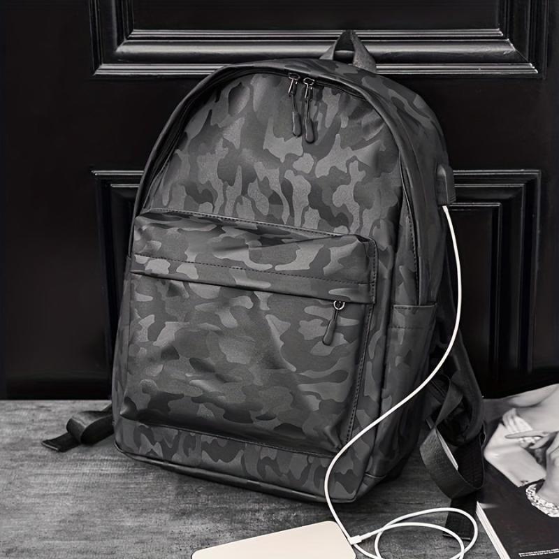 Men's Laptop Backpack USB Charging Port Travel Bag