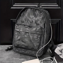 Men's Laptop Backpack USB Charging Port Travel Bag