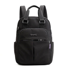 Canvas Couple Backpack USB Port Laptop Bag Outdoor Travel