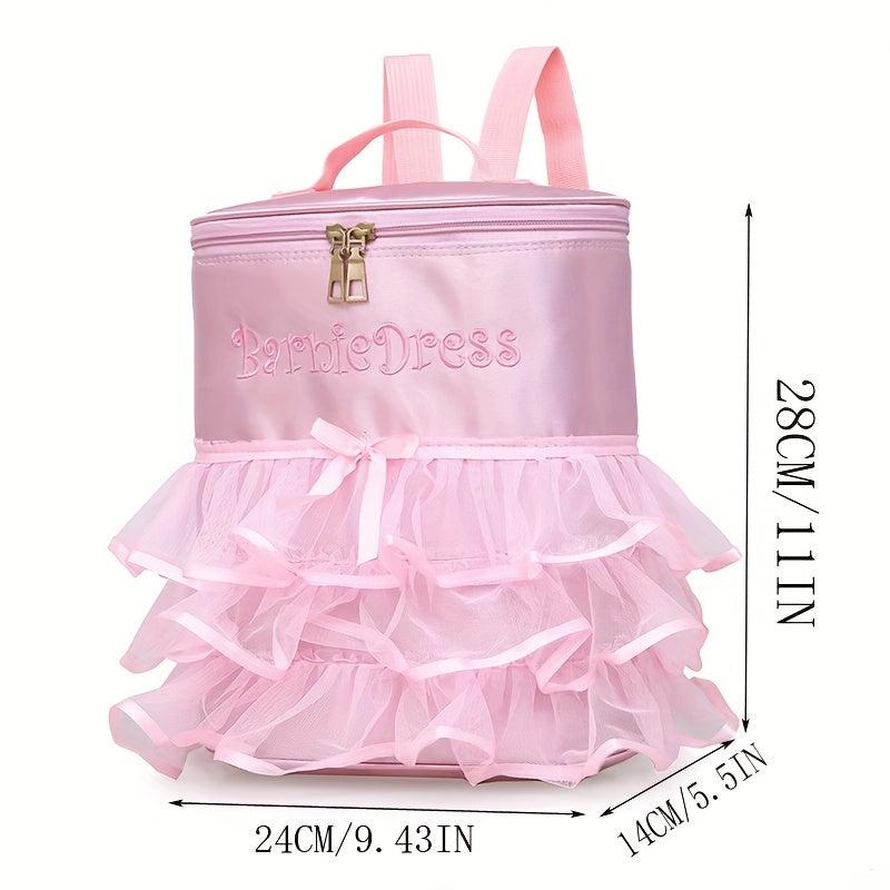 Girls Ballet Bag Backpack Dance School Bag Lace Storage Bag