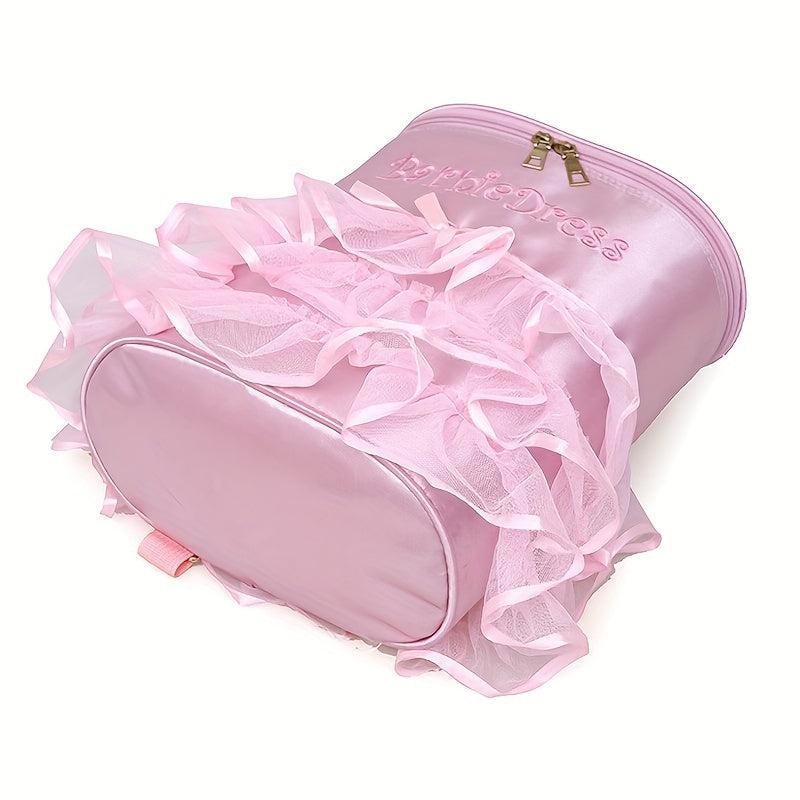 Girls Ballet Bag Backpack Dance School Bag Lace Storage Bag