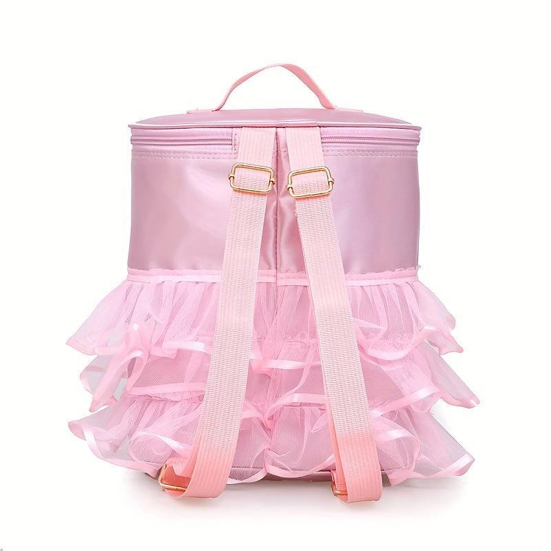 Girls Ballet Bag Backpack Dance School Bag Lace Storage Bag
