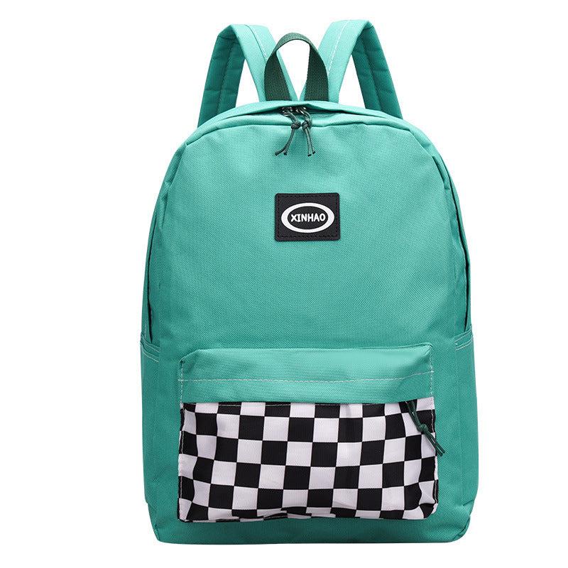 Plaid Pattern Backpack Large Capacity Travel Bag for Daily Use
