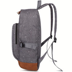 Spotted Backpack Commuter Laptop Bag Business Double Shoulder Backpack Grey Bag