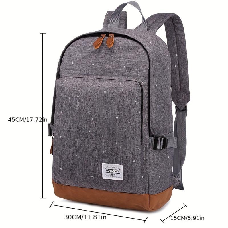 Spotted Backpack Commuter Laptop Bag Business Double Shoulder Backpack Grey Bag