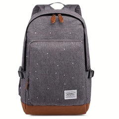 Spotted Backpack Commuter Laptop Bag Business Double Shoulder Backpack Grey Bag