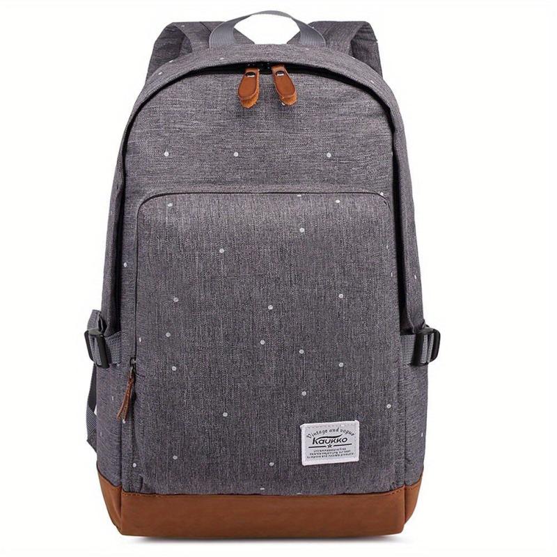 Spotted Backpack Commuter Laptop Bag Business Double Shoulder Backpack Grey Bag