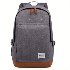Spotted Backpack Commuter Laptop Bag Business Double Shoulder Backpack Grey Bag