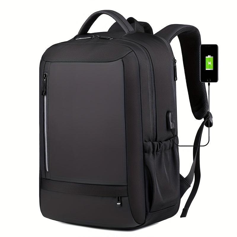 Men's Large Capacity Travel Backpack with USB Charging Port