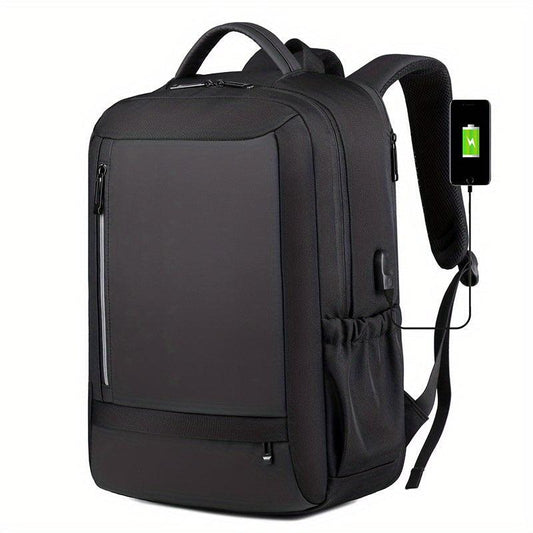Men's Large Capacity Travel Backpack with USB Charging Port