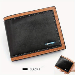 Men's Wallet Short Business First Layer Leather Bag Thin Wallet