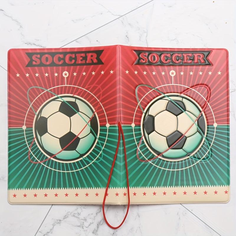 Men's Soccer Pattern ID Holder Passport Cover Multifunctional Bag