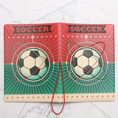 Men's Soccer Pattern ID Holder Passport Cover Multifunctional Bag