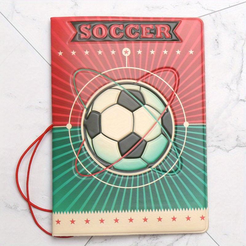 Men's Soccer Pattern ID Holder Passport Cover Multifunctional Bag