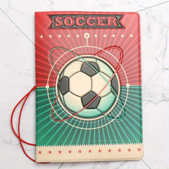Men's Soccer Pattern ID Holder Passport Cover Multifunctional Bag