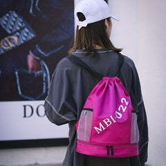 Casual Drawstring Bag Wet Dry Separation Backpack