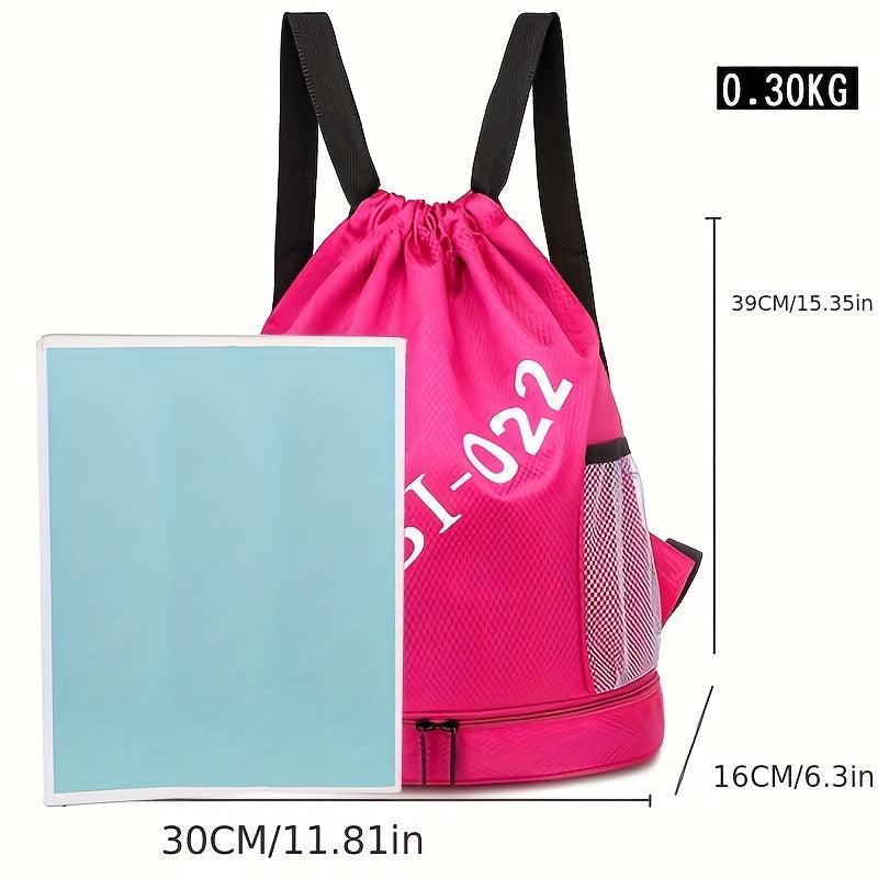 Casual Drawstring Bag Wet Dry Separation Backpack