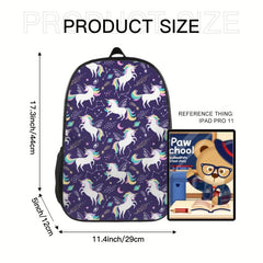 Unicorn Backpack For Girls School Bag Rucksack Boys Students 43