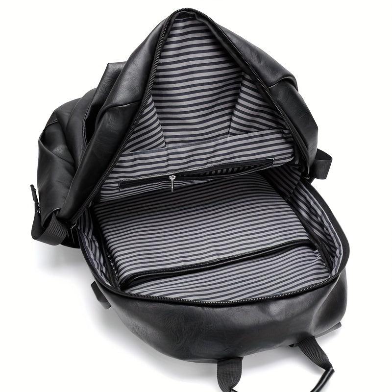 Solid Embossed Backpack for Students and Commuters
