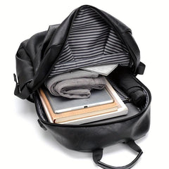 Solid Embossed Backpack for Students and Commuters