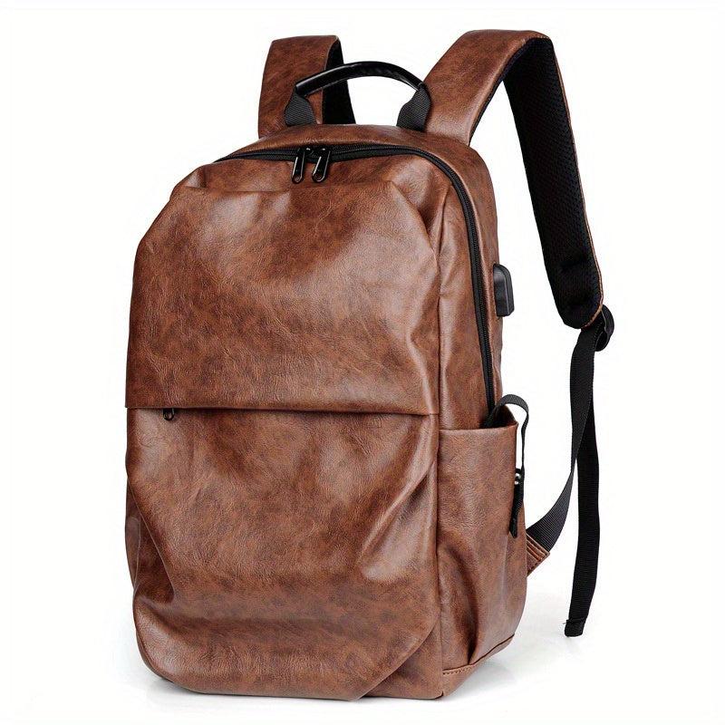 Solid Embossed Backpack for Students and Commuters