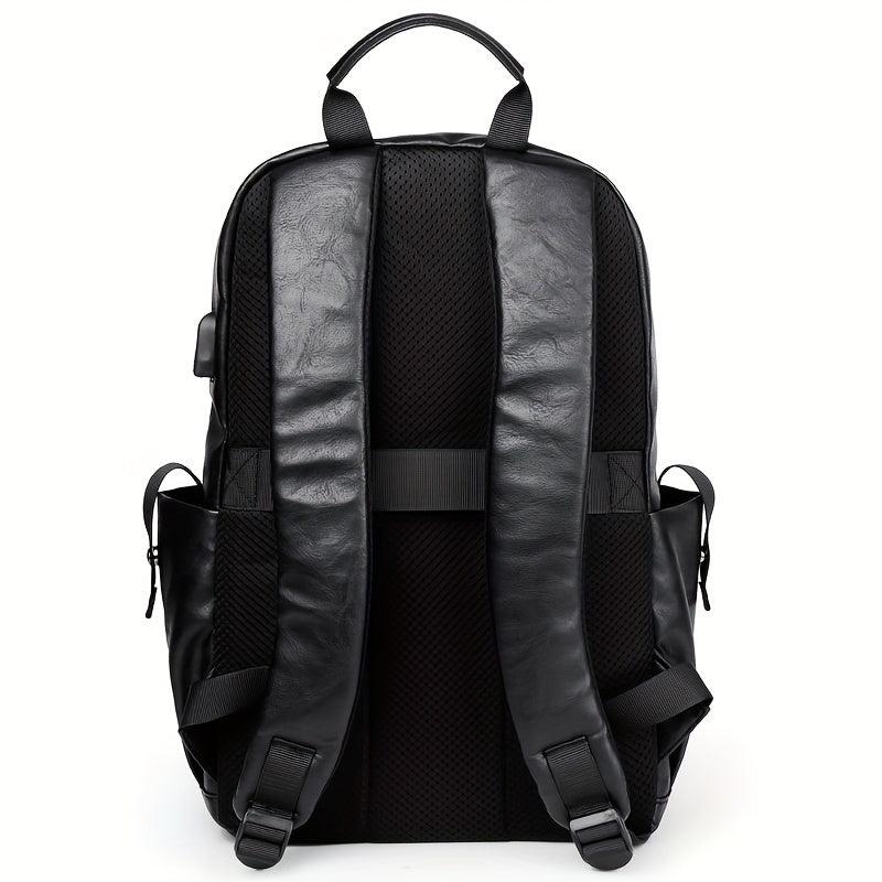 Solid Embossed Backpack for Students and Commuters
