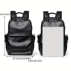 Solid Embossed Backpack for Students and Commuters